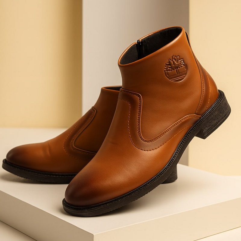 نیم بوت مردانه عسلی مدل Rad