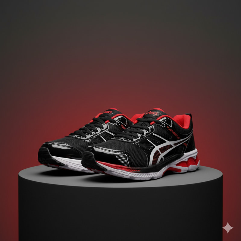 کفش ورزشی مردانه مشکی قرمز مدلRadman