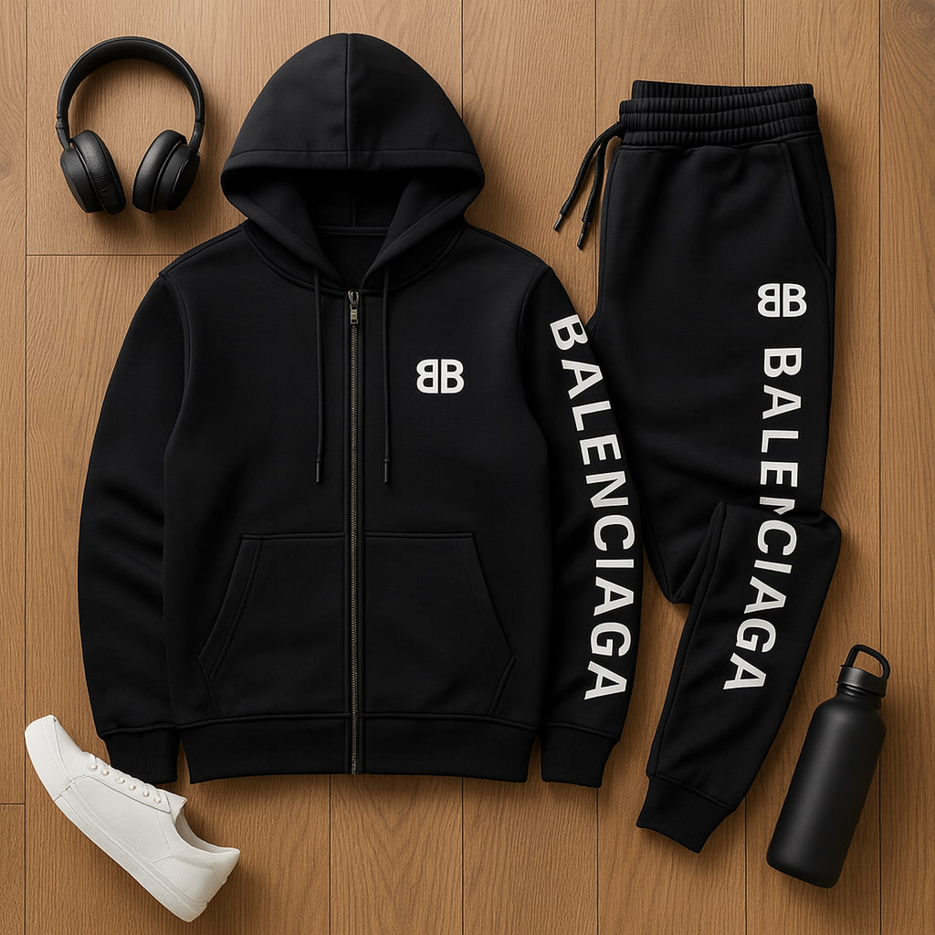 ست سوییشرت شلوار مردانه بالنسیاگا مدل Hami-مشکی